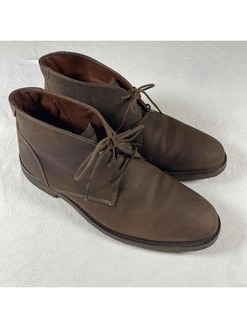 Johnston & Murphy 25-1870 Copeland Chukka Boots Sheepskin brown leather size 11